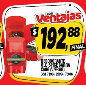 Supermercados Yaguar Desodorante Old Spice Barra x 50g oferta