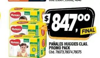 Supermercados Yaguar Pañales Huggies Clas Promo Pack oferta