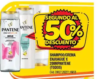 Supermercados Yaguar Shampoo/Crema Enjuague x 200m Pantene oferta