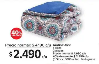 Carrefour Acolchado 40% Descuento oferta