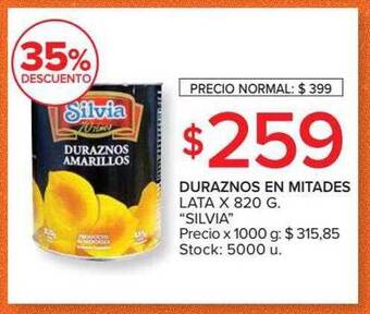 Carrefour Duraznos En Mitades oferta