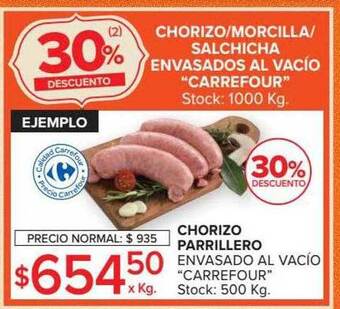 Carrefour Chorizo Parrillero Envasado Al Vacío oferta