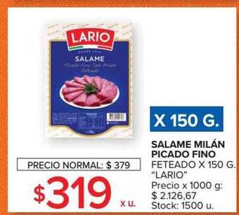 Carrefour Salame Milán Picado Fino Feteado oferta