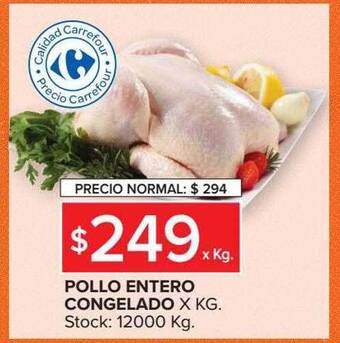 Carrefour Pollo Entero Congelado oferta