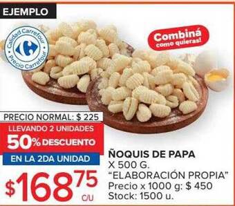 Carrefour ñoquis De Papa oferta