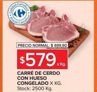 Carrefour Carré De Cerdo Con Hueso Congelado oferta