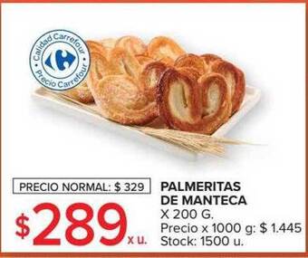 Carrefour Palmeritas De Manteca oferta