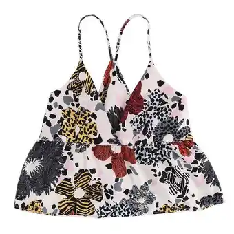 Coto Top dama marrocaine estampado blanco talle l oferta