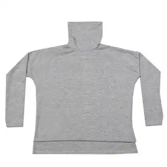 Coto Polera mujer de lanilla lisa gris melange talle xxl oferta