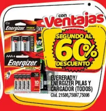 Supermercados Yaguar Energizer Eveready Pilas Y Cargador oferta