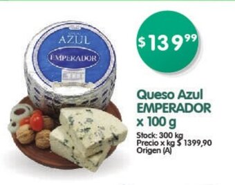 Supermercados Buenos Días Emperador Queso Azul x 100 g oferta