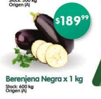 Supermercados Buenos Días Berenjena Negra x 1 kg oferta