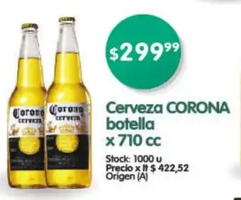 Supermercados Buenos Días Corona Cerveza botella x 710 cc oferta