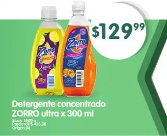 Supermercados Buenos Días Zorro Detergente concentrado ultra x 300 ml oferta