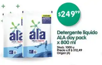 Supermercados Buenos Días Ala Detergente líquido doy pack x 800 ml oferta