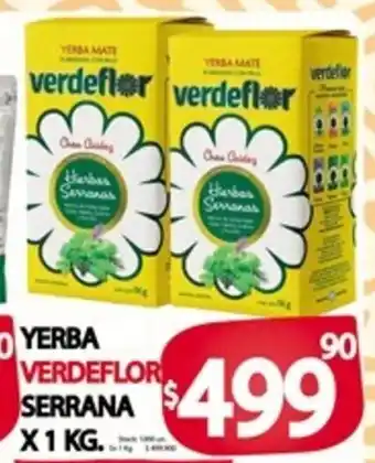 Supermercados Caracol verdeflor Yerba Serrana x 1 kg oferta