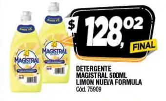 Supermercados Yaguar Magistral Detergente 500ml Limon Nueva Formula oferta