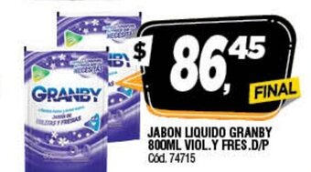 Supermercados Yaguar Granby Jabon Liquido 800ml viol. Y fres D/P oferta