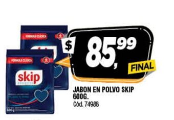 Supermercados Yaguar Skip Jabon En Polvo 600g oferta