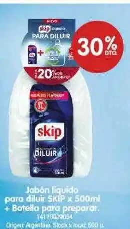 Disco Jabón liquido para diluir skip oferta