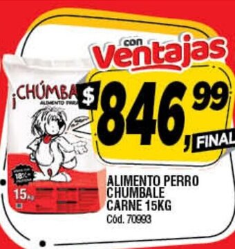 Supermercados Yaguar Alimento Perro Chumbale Carne 15kg oferta