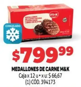 Makro m&k Medallones De Carne Caja x 12 u oferta