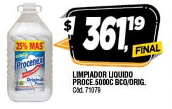 Supermercados Yaguar Limpiador Liquido Proce. 5000c BCO/Orig oferta