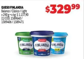Makro Finlandia Queso Balance/Clásico/Light x 290 g oferta