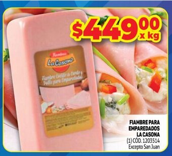 Makro La Casona Fiambre Para Emparedados oferta