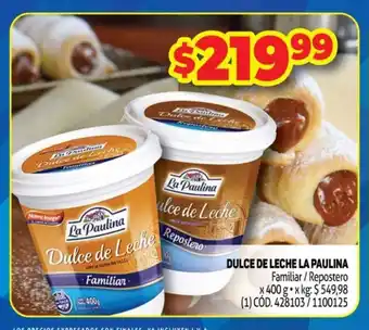 Makro Pa Paulina Dulce DeLeche Familiar/Repostero x 400 g oferta