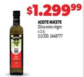 Makro Nucete Aceite Oliva extra virgen x 1 lt. oferta