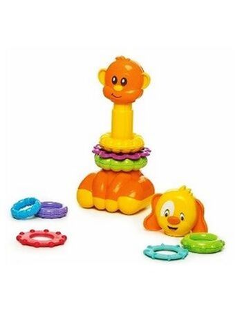 El Mundo del Juguete Juego didáctico bebés mono/perro mix argolla con mordedor naranja oferta