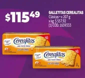 Makro Cerealitas Galletitas Clásicas x 207 g oferta