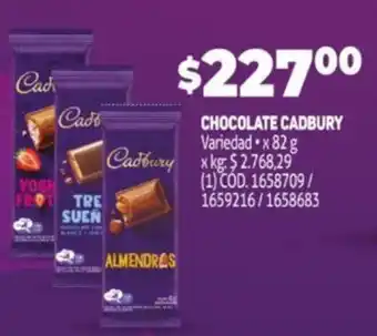 Makro Cadbury Chocolate Variedad x 82 g oferta