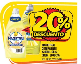 Supermercados Yaguar Magistral Detergente x 300ml Glic/Crem oferta