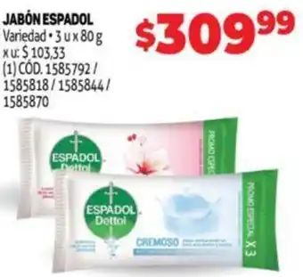 Makro Espadol Jabón Variedad x 3 u x 80 g oferta
