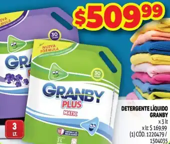 Makro Granby Detergente Líquido x 3 lt oferta