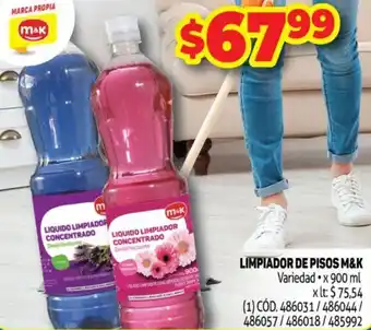 Makro M&K Limpiador de Pisos Variedad x 900 ml oferta