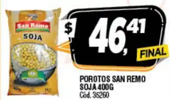Supermercados Yaguar San Remo Porotos Soja 400g oferta