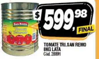 Supermercados Yaguar San Remo Tomate 8kg lata oferta