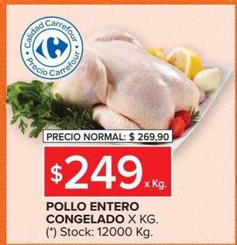 Carrefour Market Pollo entero congelado oferta