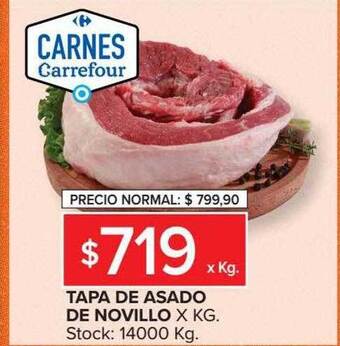 Carrefour Market Tapa de asado de novillo oferta