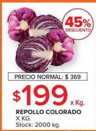 Carrefour Market Repollo colorado 45% descuento oferta