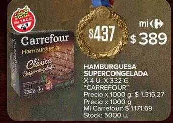 Carrefour Market Hamburguesa supercongelada oferta