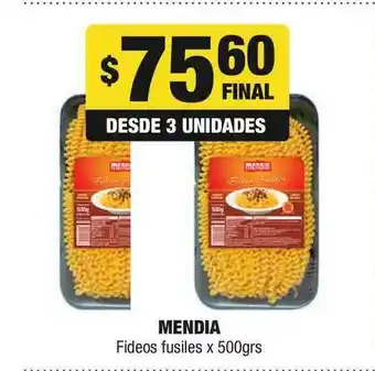 Maxi Ofertas Mendia Fideos Fusiles x 500grs oferta