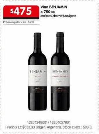 Disco Vino benjamin oferta