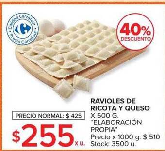 Carrefour Market Ravioles de ricota y queso oferta