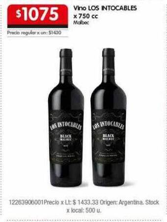 Disco Vino los intocables oferta