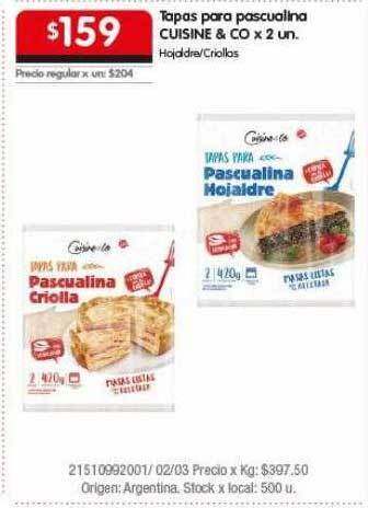 Disco Tapas para pascualina cuisine & co oferta