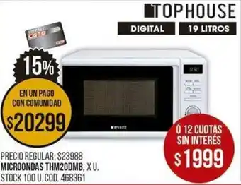 Coto Top House Microondas THM20DMB oferta